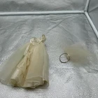 Vintage Barbie Doll Bride's Dream Wedding #947 Gown / Dress 1960's As Is Stained