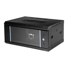 4U Wall Mounted Server Rack Cabinet with Glass Locking Door