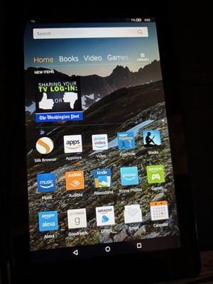 Amazon Fire 7 (7th Gen, 8GB, Wi-Fi, Alexa, 7x4 Inch screen, and is black. 