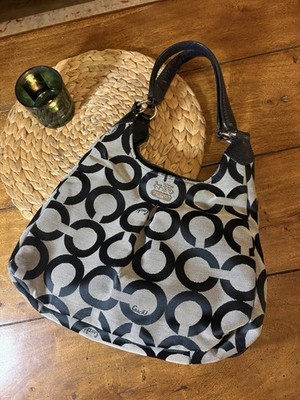 Coach VTG Madison Op Art Maggie Hobo Style Shoulder Bag H1381-21125M