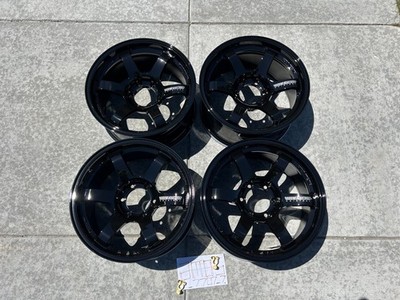 TE37 Large PCD Pro II REPS 18x9J +0 6x139.7 Gloss Black FLOW FORMED Quantity 4