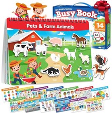 Montessori Preschool Busy Book for Toddlers Ages 3 and Up - Preassembled Pres...