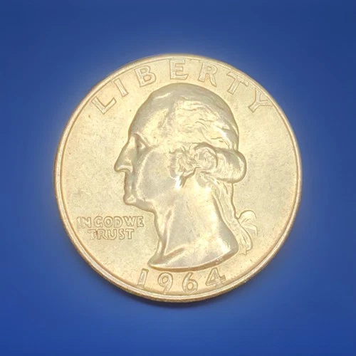 1964 P Washington 90% Silver Quarter Circulated Condition 25c US Coin