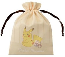 Pokemon H Prize Pikachu Drawstring Bag Grooming Collection Ichiban Kuji Fantas