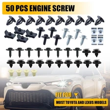 50X Clips Screw Fender Fastener Rivet Bumper Engine Retainer Bolts Push Pin Nut