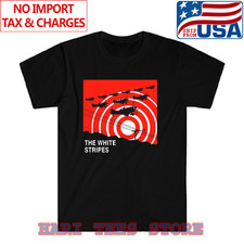 The White Stripes Men's Black Size S to 5XL