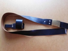 Koppelriemen mit Holster, schwarz,  Leder Bielefelder Zunftbekleidung