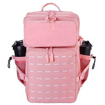 45L Pink Backpack Molle Bag - Water-Resistant Heavy-Duty Nylon Large