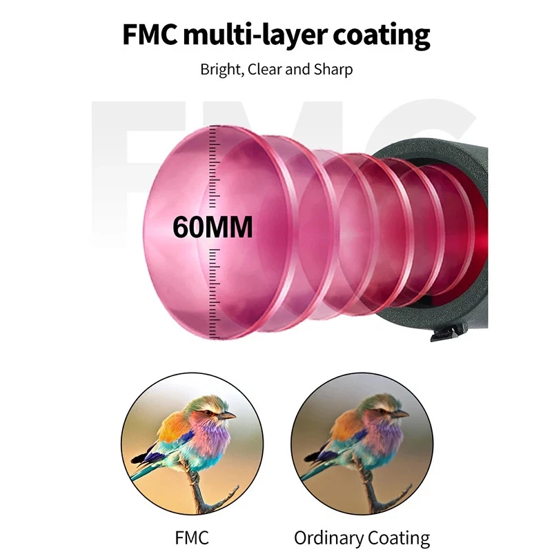 25-75x60 Spotting Scope Zoom Monocular high power telescope Bak4 Prism ED... - Image 4 of 4