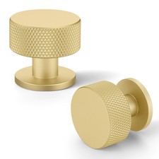 10 Pack Gold Cabinet Knobs for Kitchen Cabinets  Dresser Drawers, Round Sing...