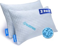 Memory Foam Bed Pillows Queen Size Set Of 2 Extra Firm Adjustable Cooling Pillow