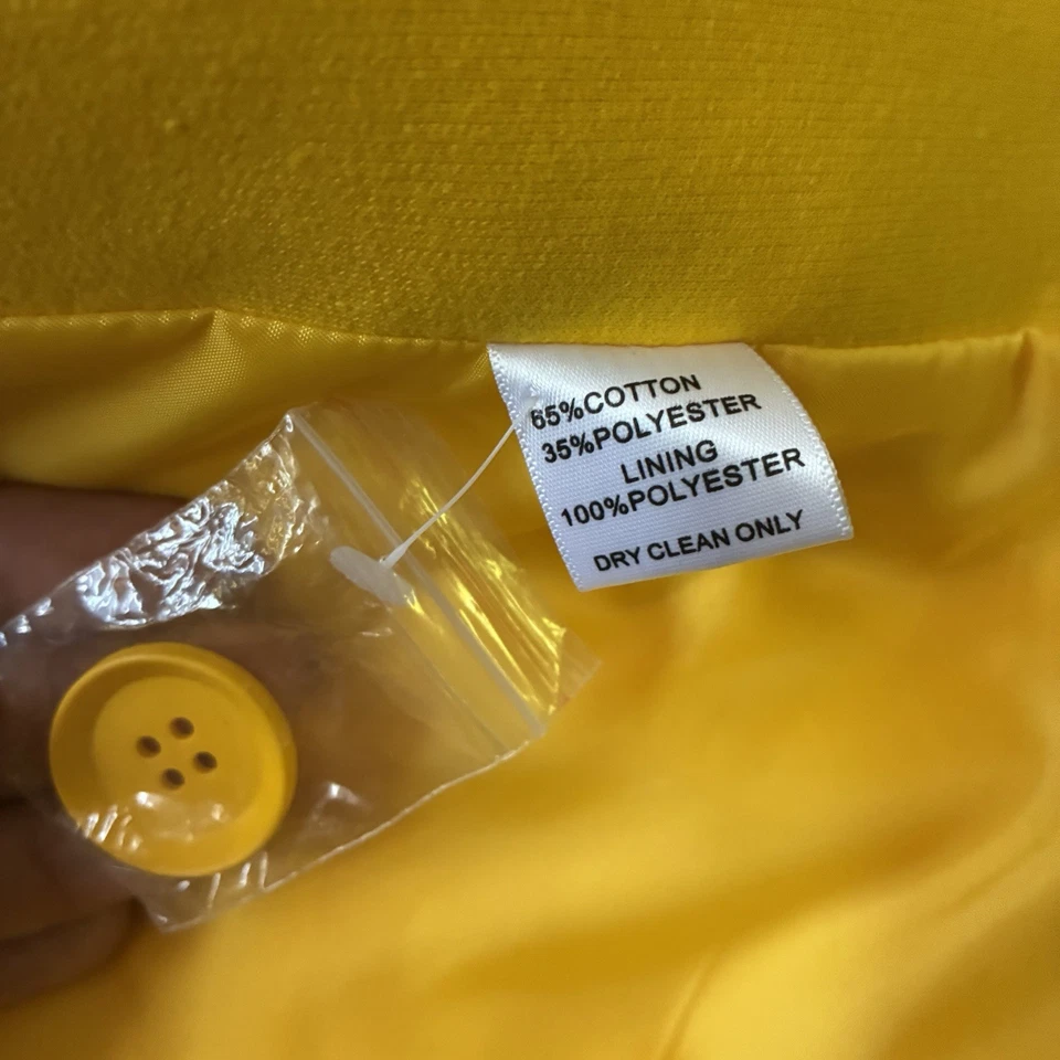 Blazer feminino Gibson amarelo brilhante, M, novo sem etiqueta - Imagem 4 de 4