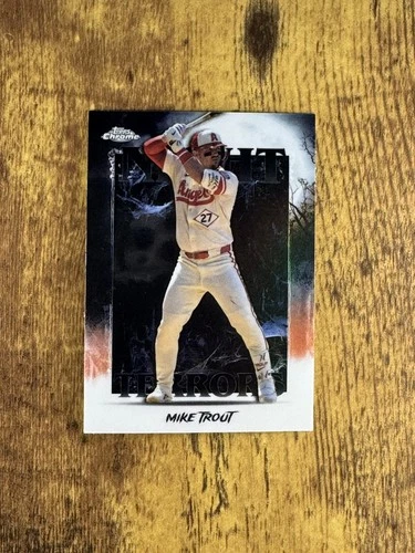 2025 Topps Chrome Update Series - Night Terrors Mike Trout card Angels #NT-10