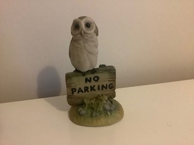 Teviotdale Handarbeit Eule Figur ''No Parking'' - schottisches Ornament - Hawick