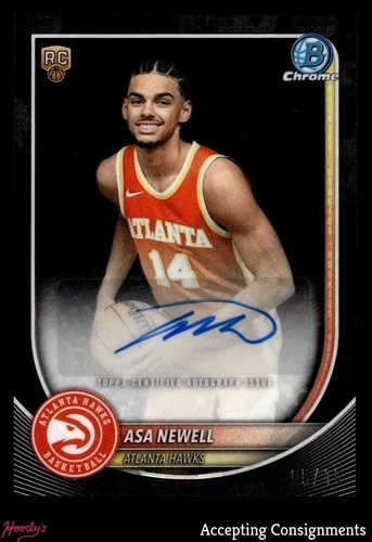 2025-26 Bowman Chrome Sapphire Black Refractor Asa Newell RC Rookie AUTO 05/10
