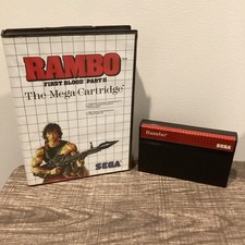Rambo: First Blood Part II (Sega Master System, 1986) Cart and Box, No Manual