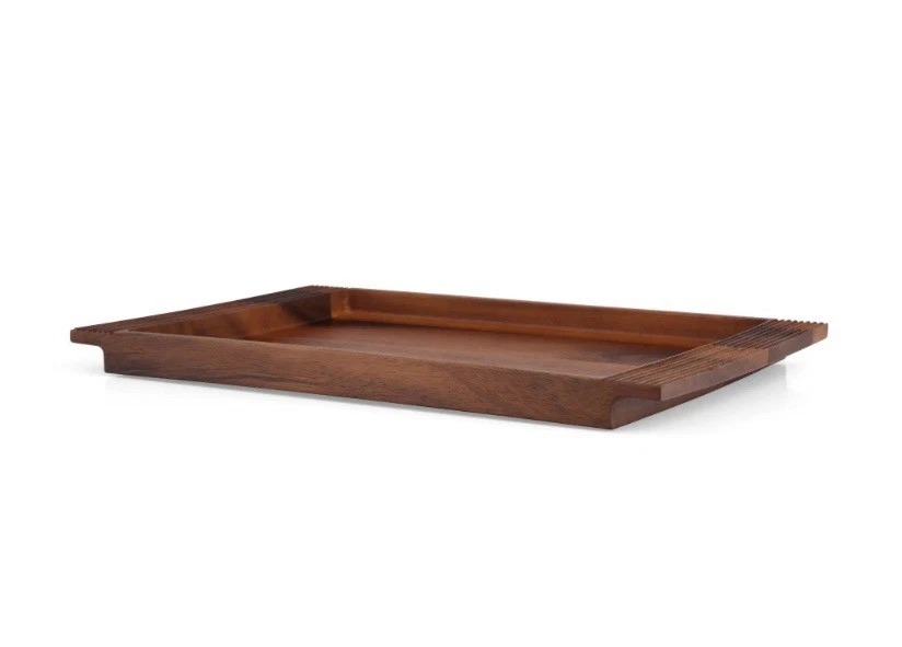 Nambe Origin Acacia Wood Tray 18inches, Wooden Serving Platter - New, In Box - Image 4 of 4