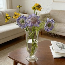 Vaso per fiori in vetro, moderno ed elegante, decorativo, per veranda,