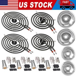 Kitchen Basics 101 Electric Range Burner Surface Element Replacement 6 and 8 Inch Pack