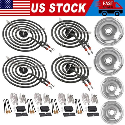 MP22YA Electric Range Burner Coil Element Unit Set (2 pcs MP15YA 6'' and 2 pcs...