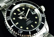 Invicta Men's 40mm Pro Diver AUTOMATIC NH35A BLACK DIAL Silver Watch