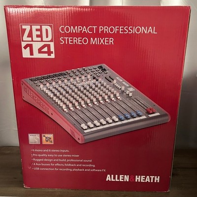 Allen & Heath ZED-14 ZED1402 Stereo Mixer Grey USB Excellent in Box