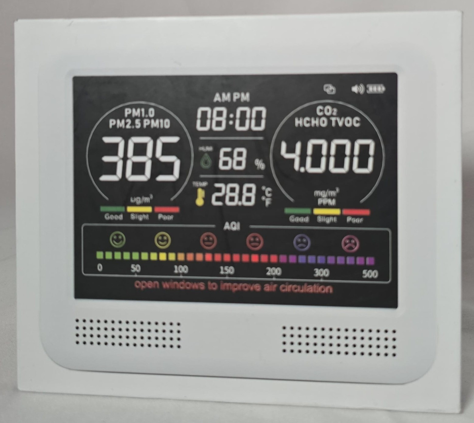 16-In-1 Air Quality Monitor Indoor With 7Aqi Beep Alarm, Co2 Monitor, Air . (H3)