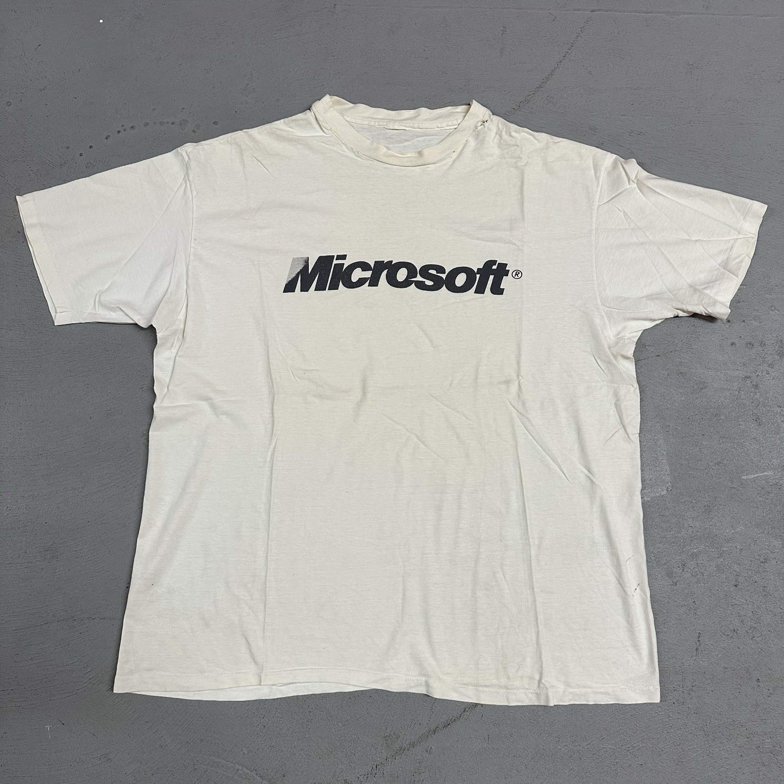 Vintage 90s White Microsoft Office Computer Tech Tee … - Gem