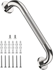 12 Inch Stainless Steel Chrome Shower Grab Bar, ZUEXT Bathroom Balance Bar, Safe