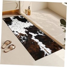 Cowhide Cow Print Bath Mat,Long Western Bathr...