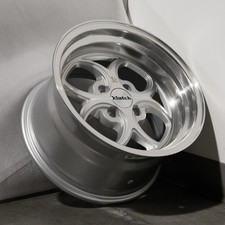 15x8.5 Silver Machined Lip Wheels Klutch Sl2 4x100 17 Set Of 4 73.1