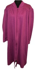 Adonna Sleepwear XXL Purple Long Sleeve Full Zip Robe