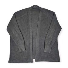 Lululemon Cardigan Sweater Womens Size 6 Wrap Gray Cotton Blend Ribbed