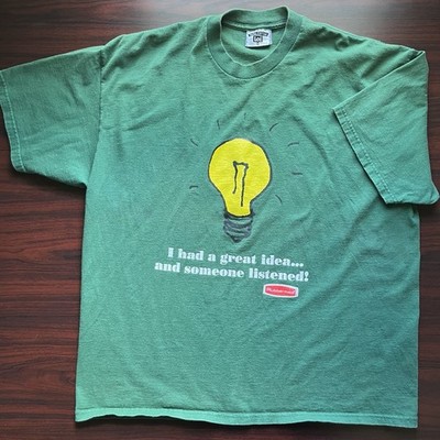Vintage Rubbermaid T Shirt Lightbulb Great Idea Size XXL Made In USA