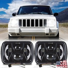 For Jeep Cherokee Xj 1984-2001 2pc 130w H6054 7x6 Led Headlight Hi-lo Drl Halo For Jeep Cherokee Xj 1984-2001 2pc 130w H6054 7x6 Led Headlight Hi-lo Drl Halo