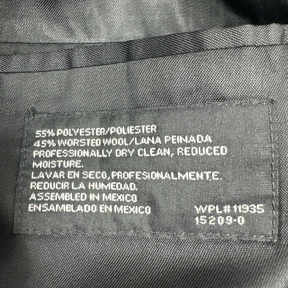 Мужской блейзер Stafford с двубортным воротником-шалой из шерстяной смеси 48R с черным пиковым лацканом - Изображение 4 из 4