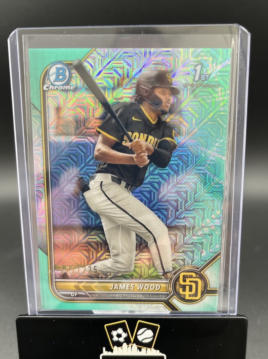 James Wood 2022 Bowman Chrome 1st #BCP-108 Aqua Mojo Refractor /225 DONT GRADE