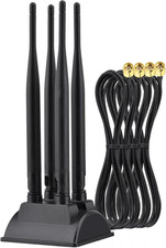 2.4Ghz 5Ghz Dual Band Wifi Antenna with 4 RP-SMA Male Connector 