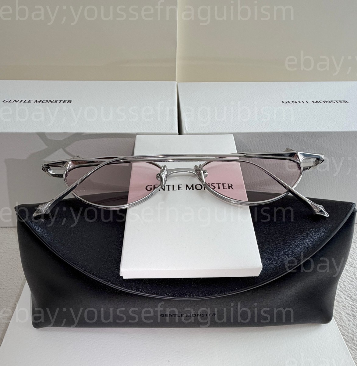 GentleMonster Sunglasses BOLD - Eden 02(BR) Titanium Silver Frame
