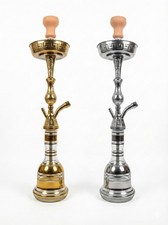 Cachimba portátil egipcia de una sola manguera | Juego de cachimba de metal | Base de vidrio | Premium.
