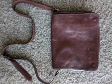Italian Leather Small Messenger Bag By Time Resistance, Made In Italy