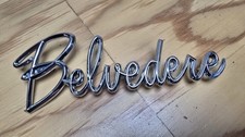 Vintage 1960s Belvedere Script Emblem Plymouth Oem Ornament Badge