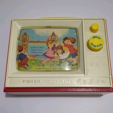 Vintage 1960s Fisher-Price Giant Screen Music TV Box Two Tunes 1966 collectable