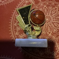 ONE shooting stars basketball trophy or cake topper 5"