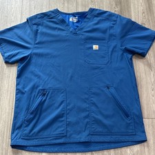 Carhartt men's medical scrub top modern fit Blue Size XL