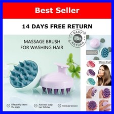 Silicone Shampoo Brush Scalp Massage Comb Hair Washing Brush Bath Body Scrubber