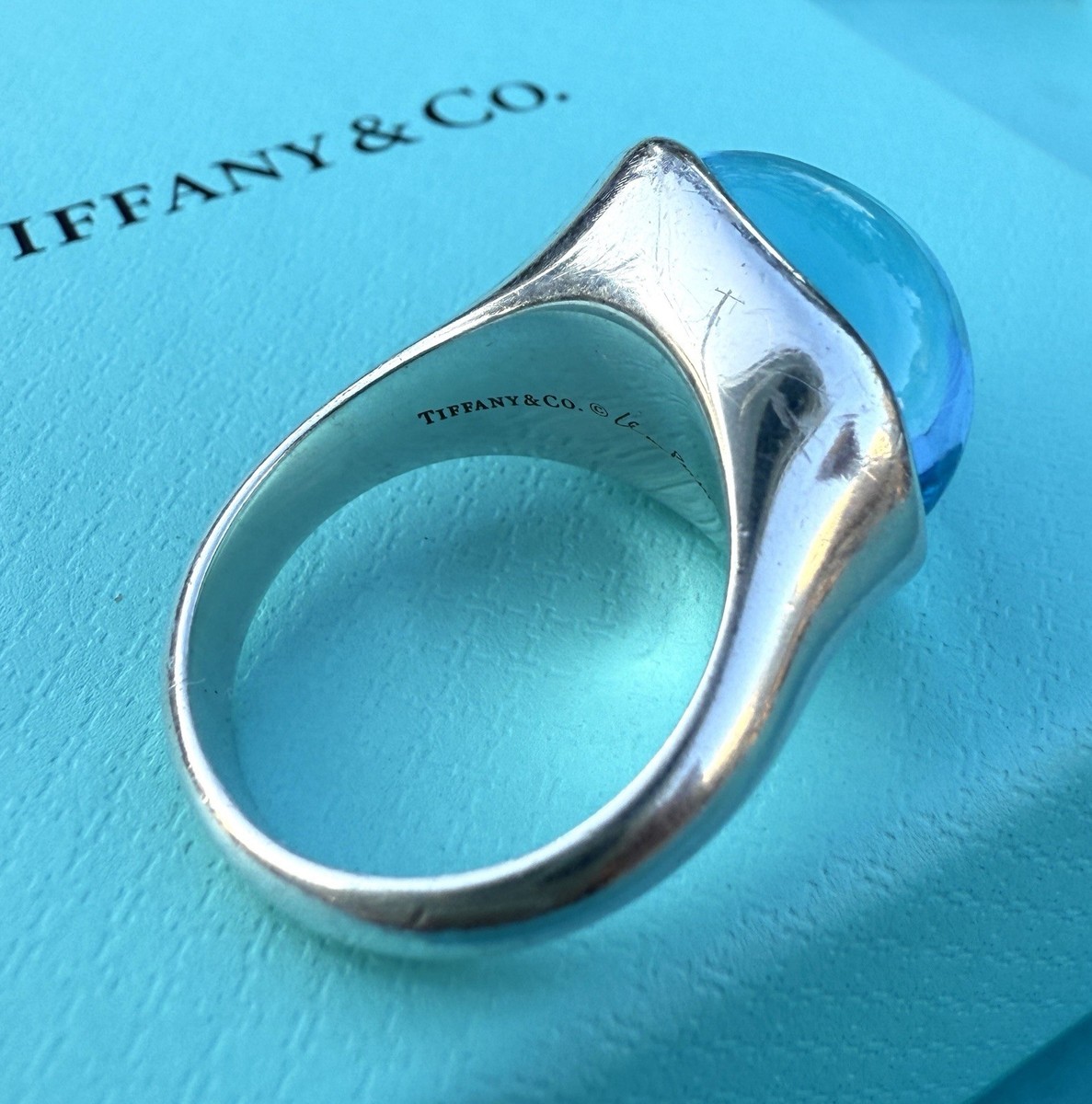 希少Tiffany ペレッティ クラッシュリング SV925 ラピスラズリ 7号 希少Tiffany ペレッティ クラッシュリング SV925 ラピスラズリ 7号