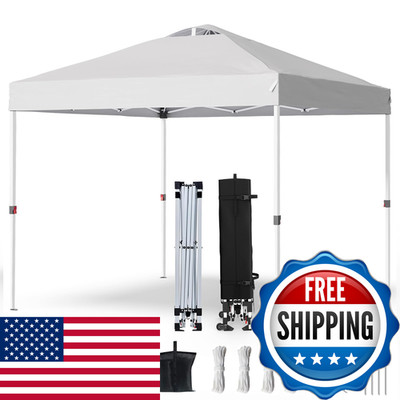 Phonwhon Shades 10X10 Pop Up Canopy One Push Setupheavy Duty Beach Tent Wheels