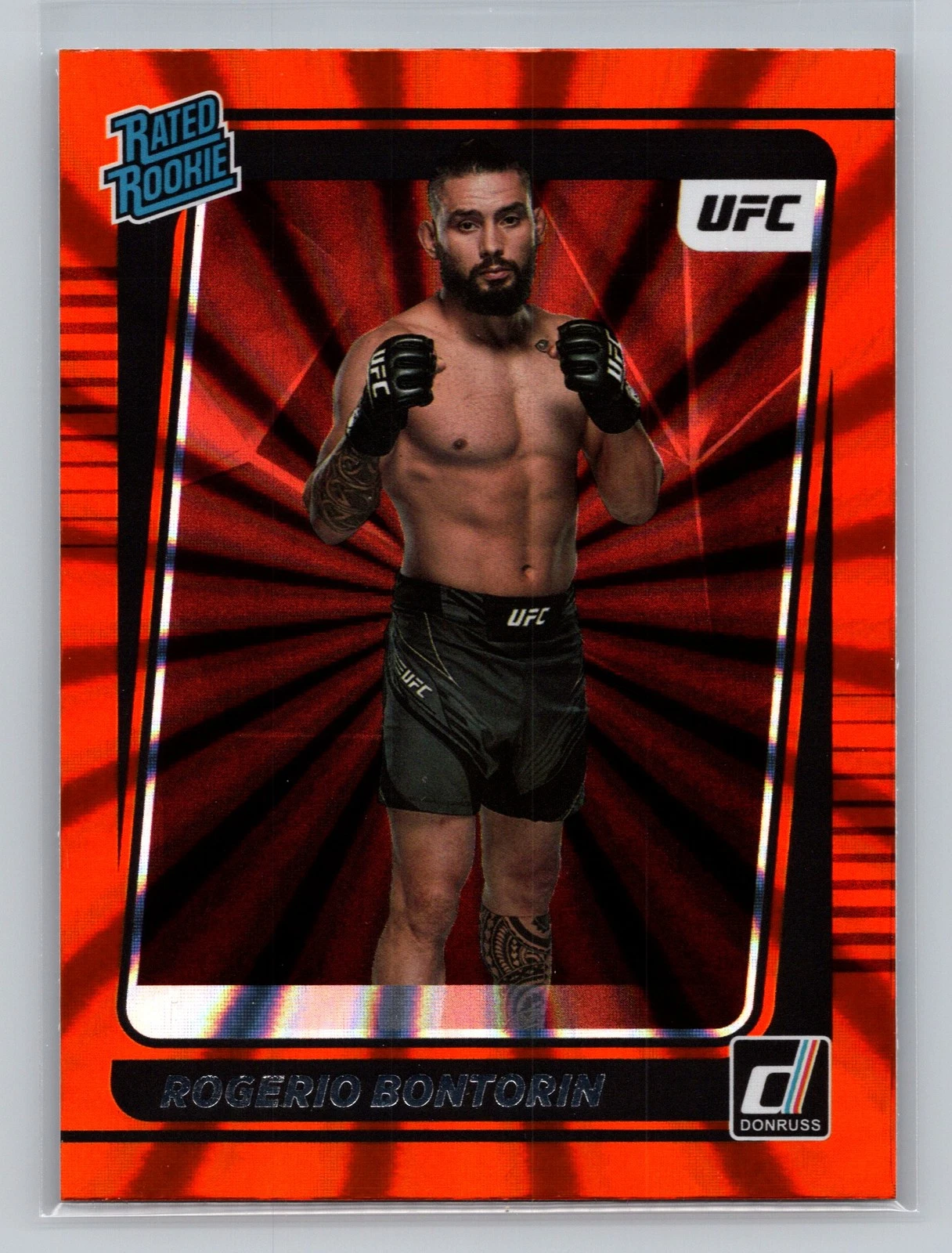 2022 Donruss UFC Rogerio Bontorin Holo Orange Laser Rated Rookie #204 7125