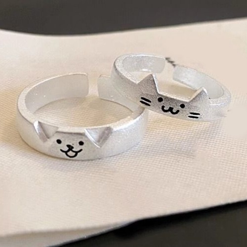 Lightweight Cats Dog Ring Youthful Fashion Accessory Trendy Stackable Jewelry - Picture 3 of 8